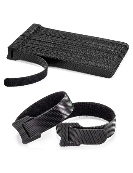 Bridas Reutilizables OneLeaf 80PCS 15,24cm Negras