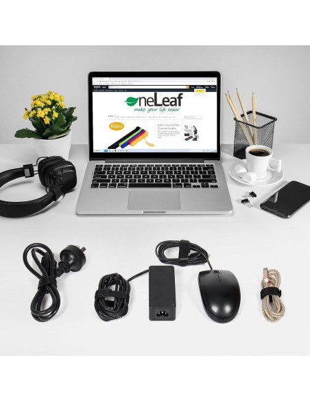 Bridas Reutilizables OneLeaf 80PCS 15,24cm Negras