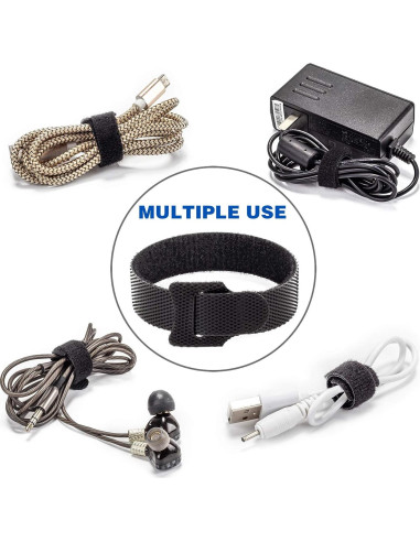 Bridas Reutilizables OneLeaf 80PCS 15,24cm Negras