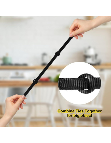 150PCS Correas de Sujeción OUPENG 15,24 cm Nylon Negro