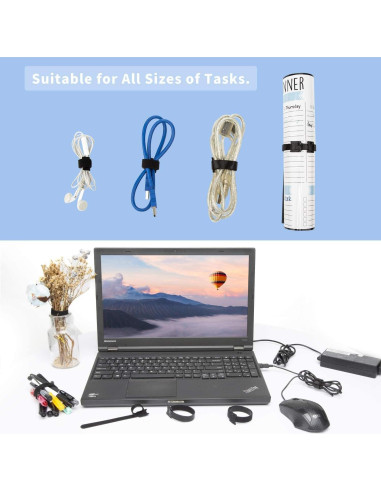 150PCS Correas de Sujeción OUPENG 15,24 cm Nylon Negro