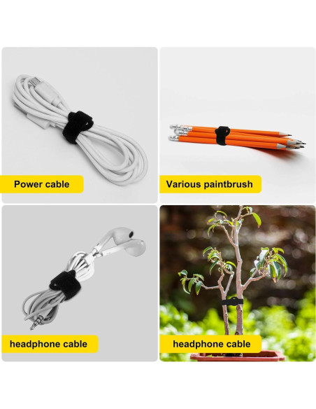 150PCS Correas de Sujeción OUPENG 15,24 cm Nylon Negro