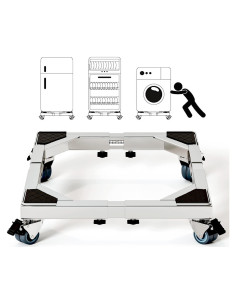 Base Móvil Chinchilla de Acero Inoxidable Ajustable 40.6-67.9 cm