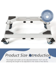 Base Móvil Chinchilla de Acero Inoxidable Ajustable 40.6-67.9 cm 2