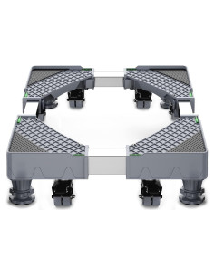 Base Móvil HQO LOVL Ajustable 70-90cm con 8 Ruedas Gris