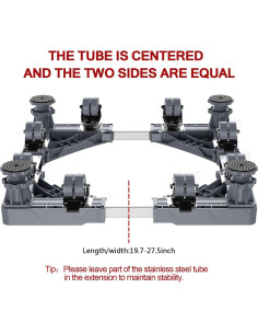 Base Móvil HQO LOVL Ajustable 70-90cm con 8 Ruedas Gris 2