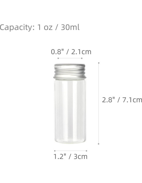 Botellas de Vidrio Decorativas Magic Season 36 Pcs 30ml