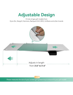 Bandeja de Grasa Universal Cogrichbf para Parrillas de Gas 2