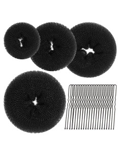 Hacedor de Moño de Cabello Teenitor - 4 Tamaños Negro