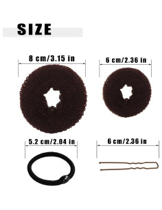 Juego de Hacedor de Moño Donut FORESRUM - 10 Piezas 2
