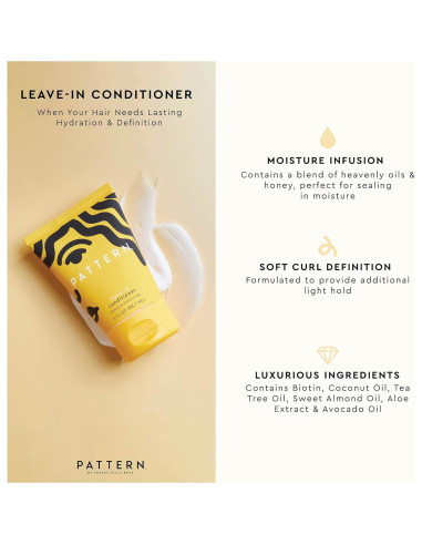 Acondicionador Sin Enjuague PATTERN Beauty 290 ml - Hidratación Rizos