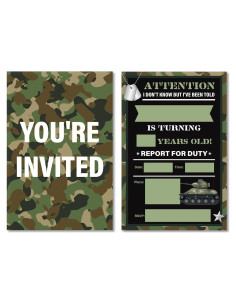 Invitaciones de Cumpleaños Soiceu 20 Unidades con Sobres