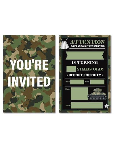 Invitaciones de Cumpleaños Soiceu 20 Unidades con Sobres