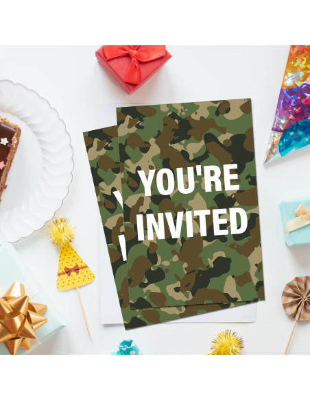 Invitaciones de Cumpleaños Soiceu 20 Unidades con Sobres