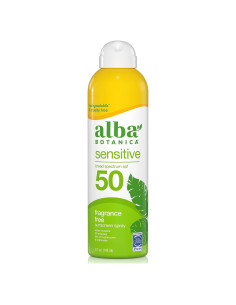 Spray Solar Sensible Alba Botanica SPF 50 148 ml Sin Fragancia