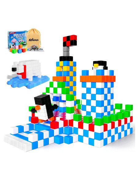 Bloques Magnéticos Apluses 81 Piezas Juguetes Educativos 3+ Bloques Magnéticos Apluses 81 Piezas Juguetes Educativos 3+