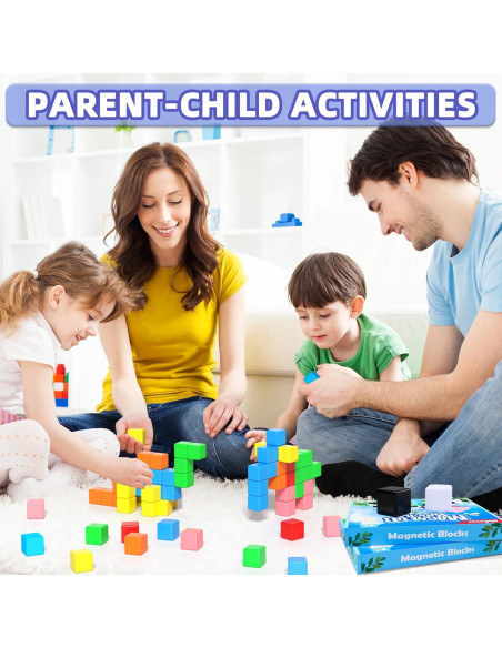 Bloques Magnéticos Apluses 81 Piezas Juguetes Educativos 3+ Bloques Magnéticos Apluses 81 Piezas Juguetes Educativos 3+
