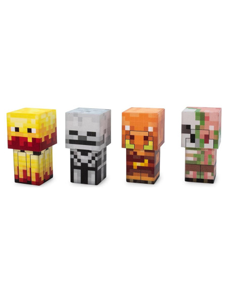 Luces de estado de ánimo Minecraft Ukonic, set de 4 figuras LED