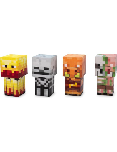 Luces de estado de ánimo Minecraft Ukonic, set de 4 figuras LED