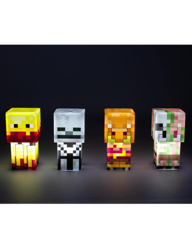 Luces de estado de ánimo Minecraft Ukonic, set de 4 figuras LED