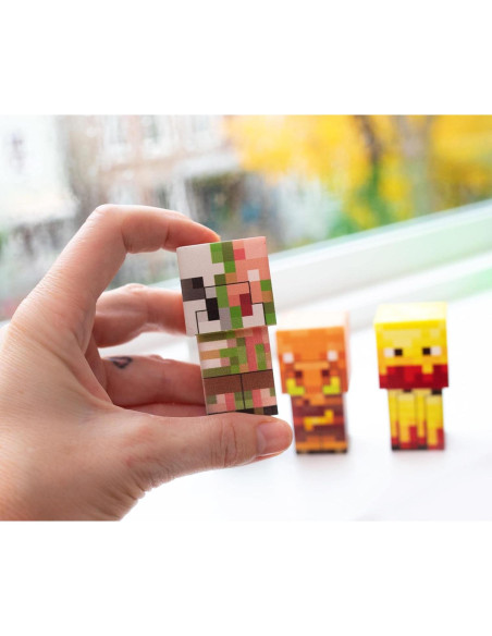 Luces de estado de ánimo Minecraft Ukonic, set de 4 figuras LED