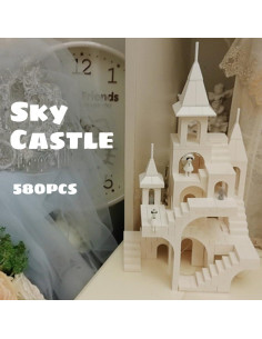 Set de Construcción Castillo Blanco AIYIMUSIDEEN 580 Piezas 2