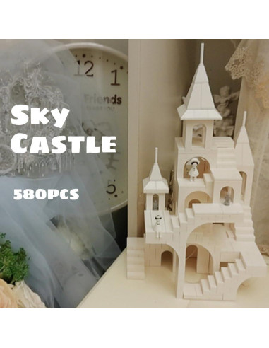 Set de Construcción Castillo Blanco AIYIMUSIDEEN 580 Piezas