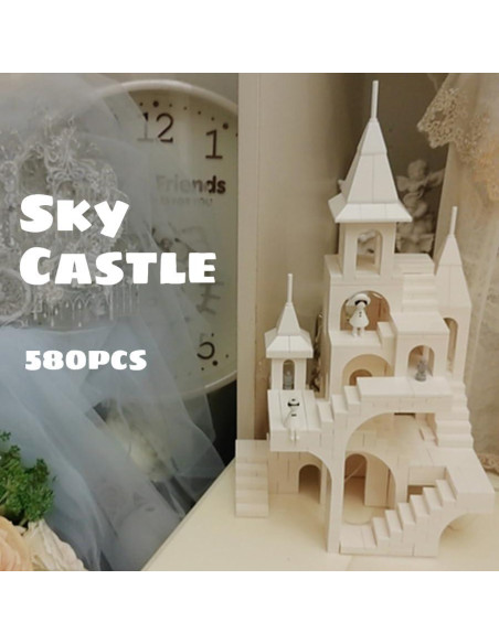 Set de Construcción Castillo Blanco AIYIMUSIDEEN 580 Piezas