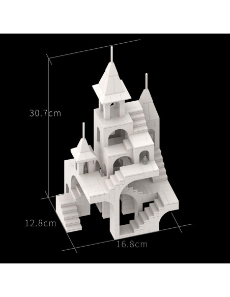 Set de Construcción Castillo Blanco AIYIMUSIDEEN 580 Piezas