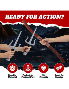 Conjunto de Armas de Ninja Liberty Imports para Niños - Juego de Rol 2