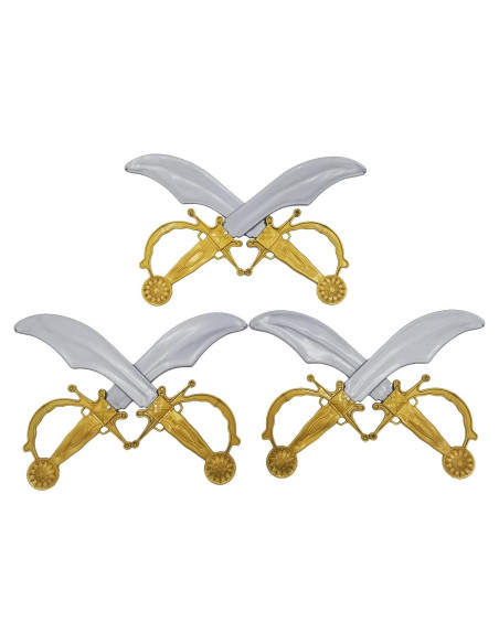 Set de 6 Espadas Pirata de Plástico para Niños 34 cm