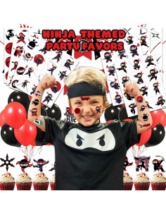 Tatuajes Temporales Ninja 96 PCS 91TATTOOS para Niños 2