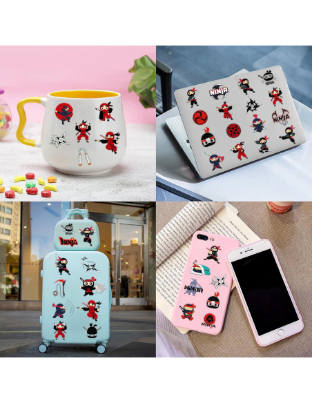 Tatuajes Temporales Ninja 96 PCS 91TATTOOS para Niños