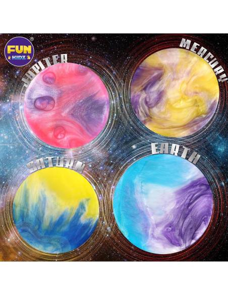 Kit de Slime Galáctico Prehecho FunKidz 1040ML 8 Colores