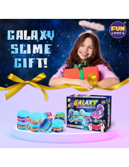 Kit de Slime Galáctico Prehecho FunKidz 1040ML 8 Colores