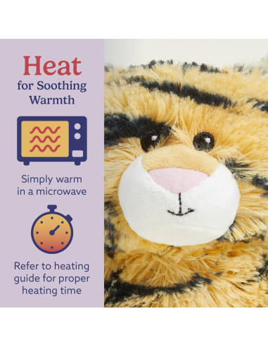 Warmies Junior Tigre Calentable 226g - Peluche Suave con Lavanda