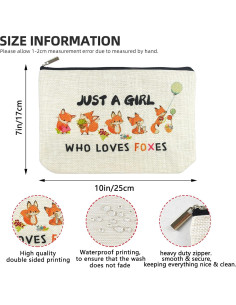 Neceser Cosmético Zorro Suemetic 25.4x17.8cm para Mujeres 2