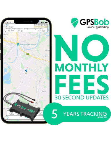 Rastreador GPS 4G GPSBob 12/24V con 5 años de servicio