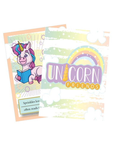 Paquete de Tarjetas de Comercio Unicornio Amigos - 10 Paquetes