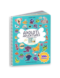 Libro de Stickers Axolotl Cupkin - 300 Stickers y 8 Escenas