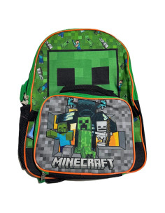 Mochila Bioworld Minecraft 40.64 cm con Almuerzo para Niños