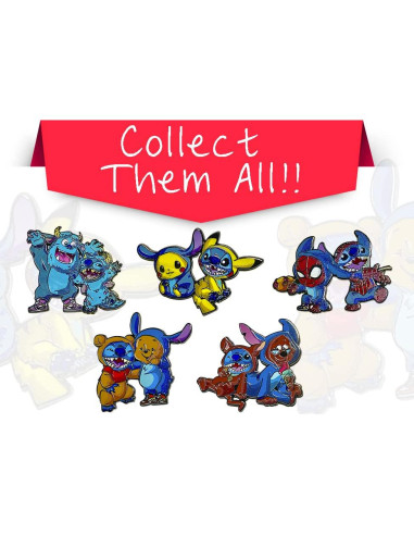 Pin de esmalte Stitch Spidey 5.08 cm - Regalo original unisex