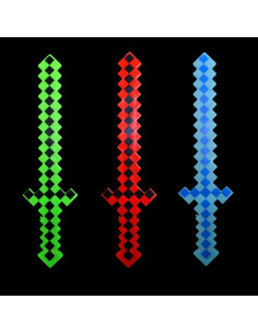 Espada de Juguete Pixel LED con Sonido - Set de 3 Accesorios 2