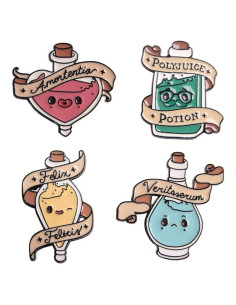 Conjunto de 4 Pines de Esmalte Ximimark Botellas de Poción