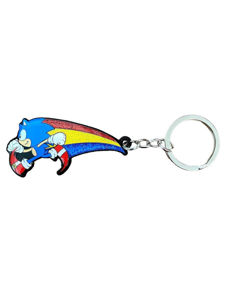 Llavero de Esmalte Sonic Rainbow Trail Zen Monkey 5.08cm
