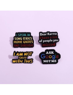 Pin de Esmalte Sarcástico MindSpeakee 2.54 cm Colorido 2