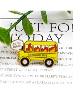 Pin de Insignia de Autobús en Llamas - Esmalte - 3.48 cm 2