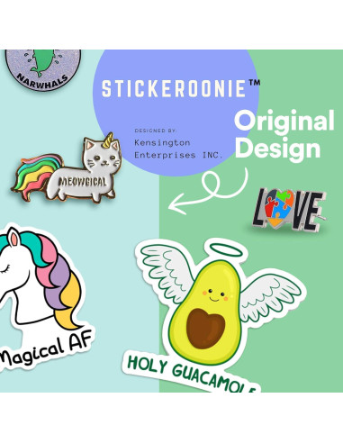 Pin de Solapa Caticorn Meowgical Stickeroonie 3.56 cm Dorado