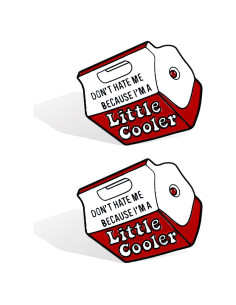 2 Pines de Esmalte Rojo Mabor Diseño Caricatura 3.6 cm