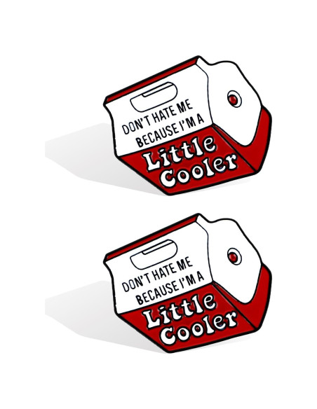 2 Pines de Esmalte Rojo Mabor Diseño Caricatura 3.6 cm